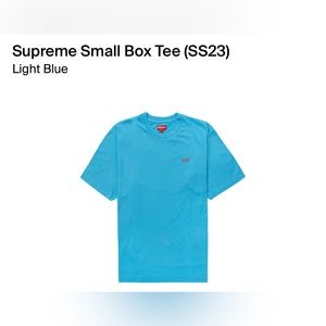 SUPREME NWT - Small Box Tee - Light Blue